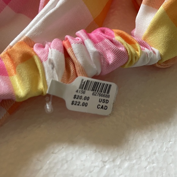 Anthropologie golden Plaid twisted headband - Picture 2 of 3